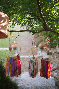 Swapna Moon Bell Wind Chime Upcycled Sari - Fair Trade Home