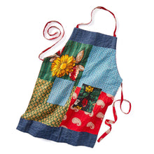 Upcycled Sari & Denim Apron