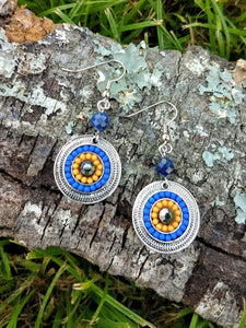 Lapis Lazuli Medallion Earrings