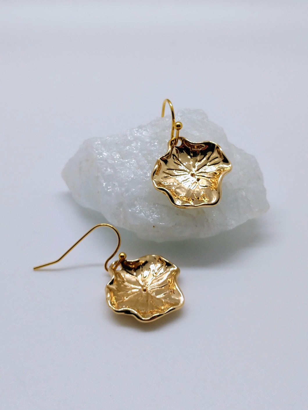 Golden Lotus Earrings