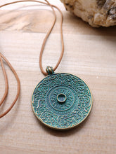 Reversible Patina Medallion Necklace